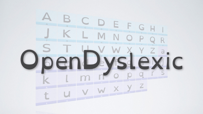 Example of Open Dyslexic Font